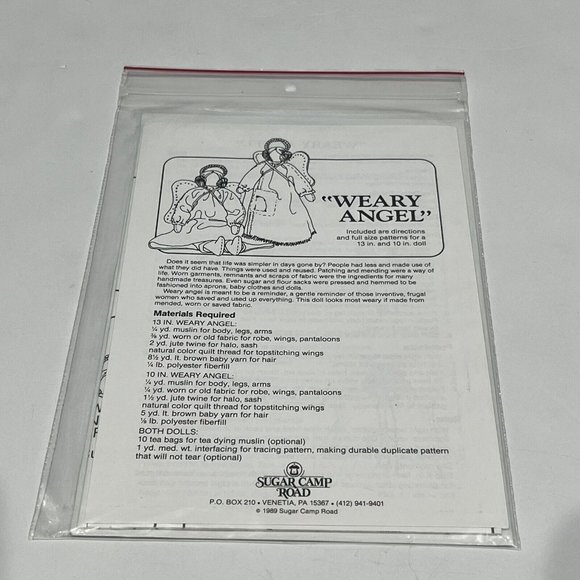 Four Holiday Animal Angel Cloth Doll Patterns Uncut Frog Squirrel Halloween Cat - Picture 10 of 16